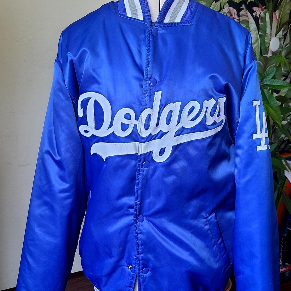 Majestic Dodgers Satin Bomber Jacket